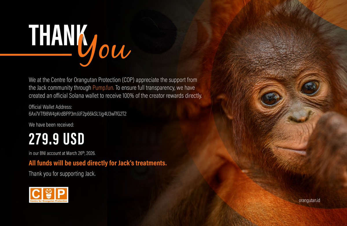 orangutan_COP's tweet photo. Thank you 🦧 https://t.co/vrefpkUoUU