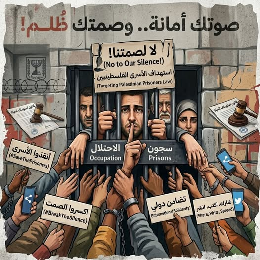 ساعات قليلة فقط  .. 
و تتحول سجـ.9ن الاسرى لساحة !عـ،.ـد!مٍ جماعية ..
سكتم عن إبـ،. ـاد،ة 100 ألف .. وجاء الدور على الآسـ.رى
يا شيبةَ رأسنا .. يا ألام قلوبنا .. يا مثبت العقل و الدين🤲
#لا_لإعدام_الأسرى
🇵🇸 #انقذوا_الأسرى
🇵🇸 #الحرية_للأسرى
🇵🇸 #أوقفوا_إعدام_الأسرى