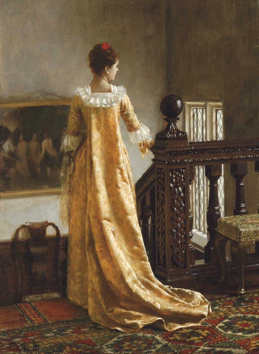 🎨 Edmund Blair Leighton

There is a haunting beauty in the contrast between this opulent golden gown and the woman's quiet gaze out the window. 

The play of light in The Golden Train reminds me that our inner world is always the most mysterious place of all.