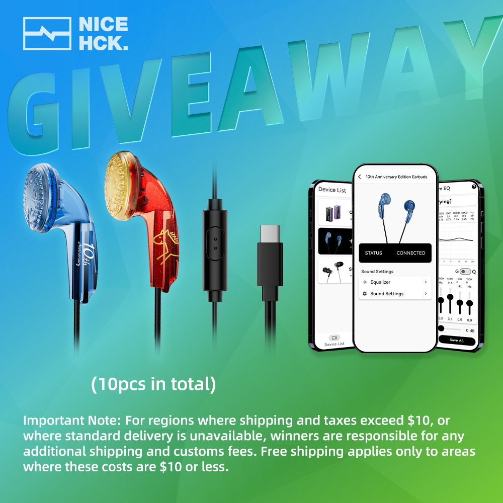 NicehckAudio's tweet image. NICEHCK Spring MEGA Sale &amp;amp; Giveaway — Only 1 day left!📢

▶️Follow us
▶️Like + RT
▶️Tag 1 friend

Join the event for a chance to win NICEHCK’s latest 10th Anniversary Edition earbuds!🔥🔥

#NICEHCK #giveaway #sale #event