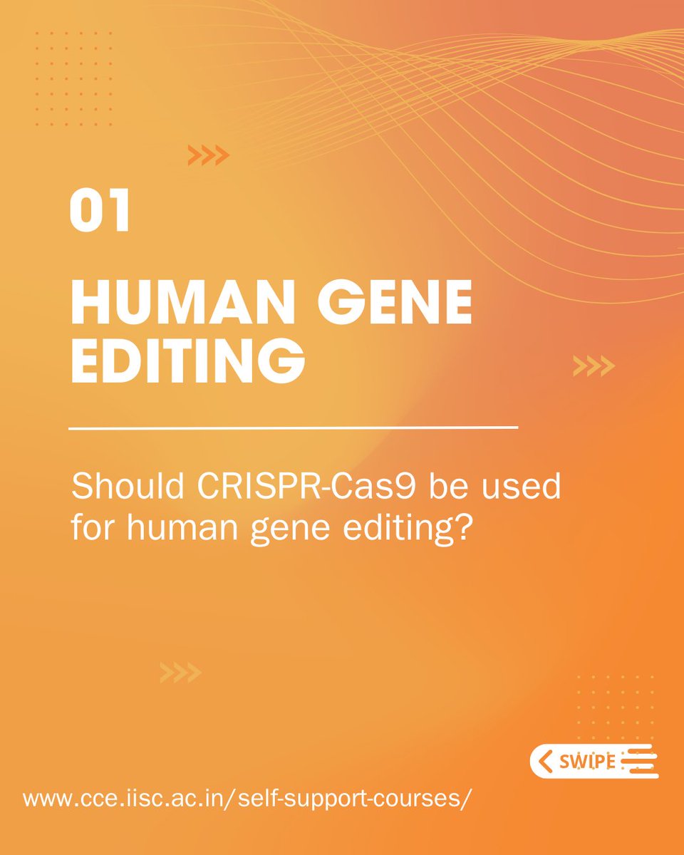 cce_iisc's tweet image. Online course on Genome Editing using CRISPR-Cas9 by CCE, @iiscbangalore. Concise &amp;amp; powerful introduction to one of the most transformative tools in modern genetics for precise DNA modification. 

#CRISPR #GenomeEditing #Biotechnology #IISc #CCEIISc #OnlineLearning