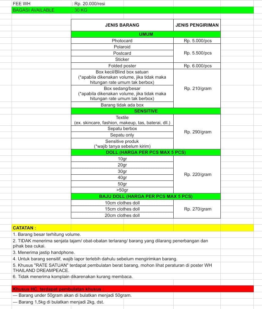 Warehouse china thailand WH CH THAI handcarry tweet media