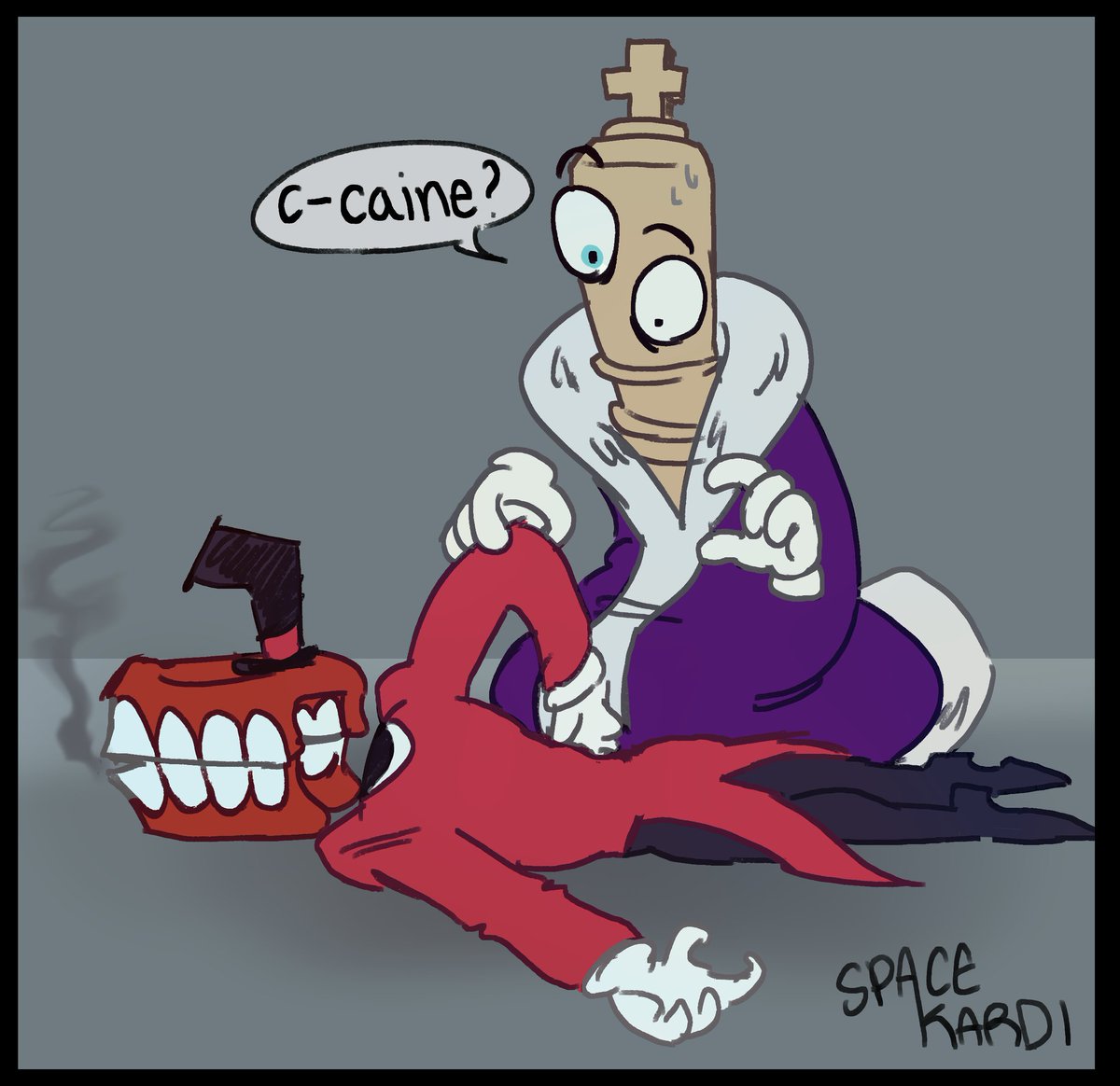 fandom_SPK's tweet photo. Ai burnout 

#tadc #royalteeth #theamazingdigitcalcircus #caine #kinger https://t.co/SpYObhSyqS