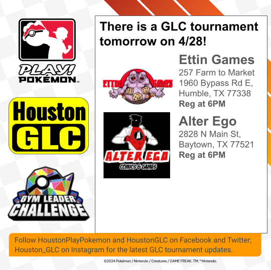 UPCOMING HOUSTON GLC TOURNAMENT!