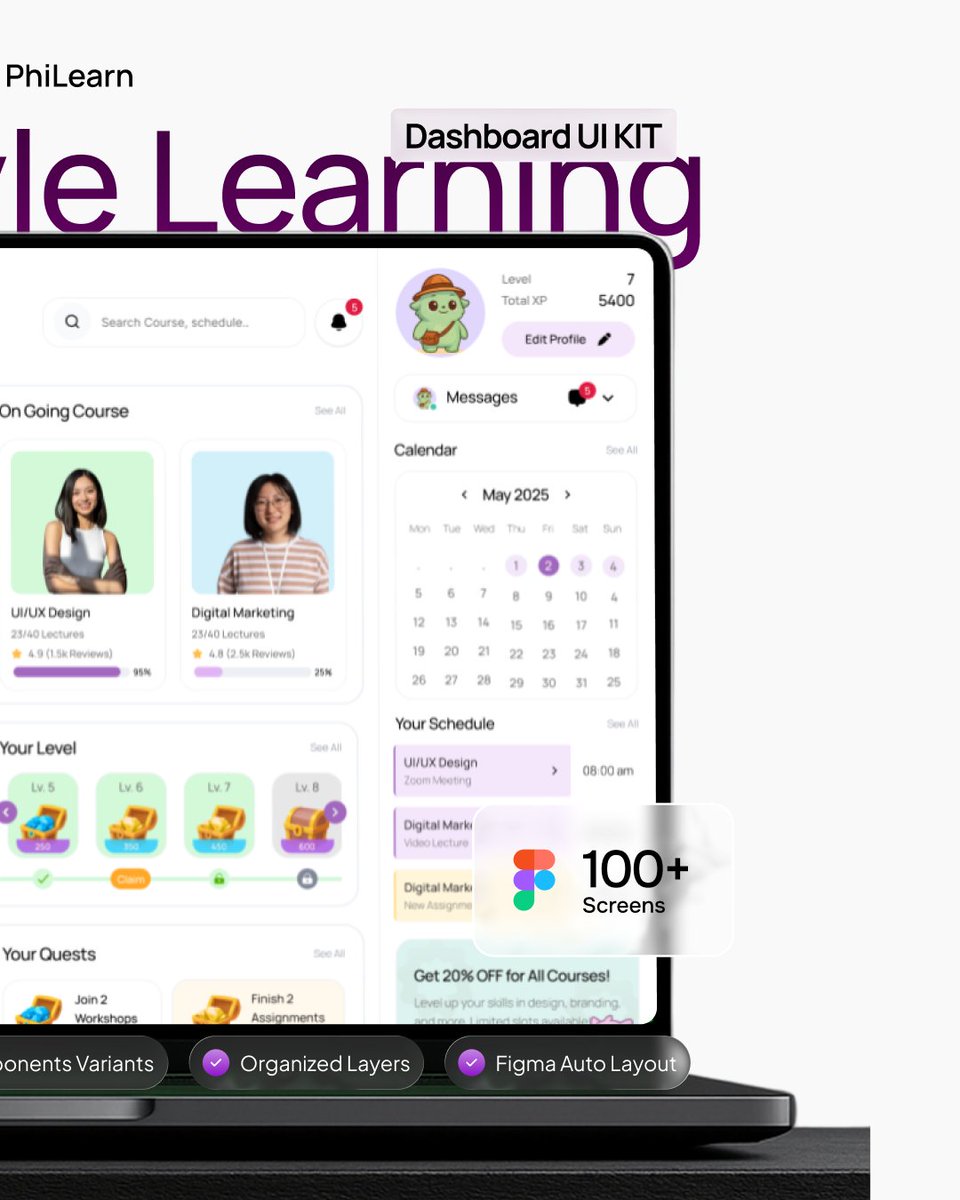 dpopstudio's tweet image. What if learning felt like a game? 🎮

PhiLearn — a gamified learning platform
that makes progress engaging and rewarding.

#UIUX #EdTech #Gamification #Learning #UXDesign #UIDesign #ProductDesign