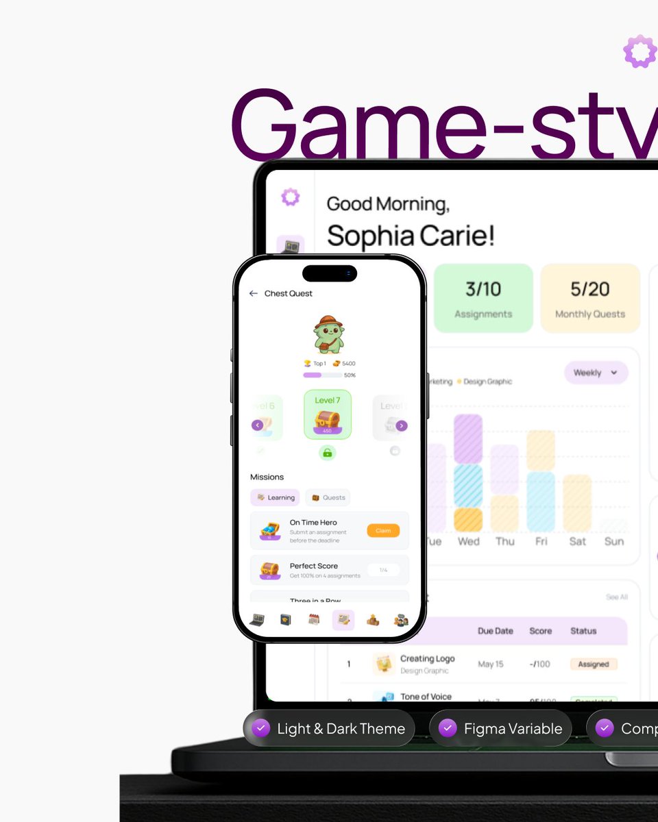 dpopstudio's tweet image. What if learning felt like a game? 🎮

PhiLearn — a gamified learning platform
that makes progress engaging and rewarding.

#UIUX #EdTech #Gamification #Learning #UXDesign #UIDesign #ProductDesign