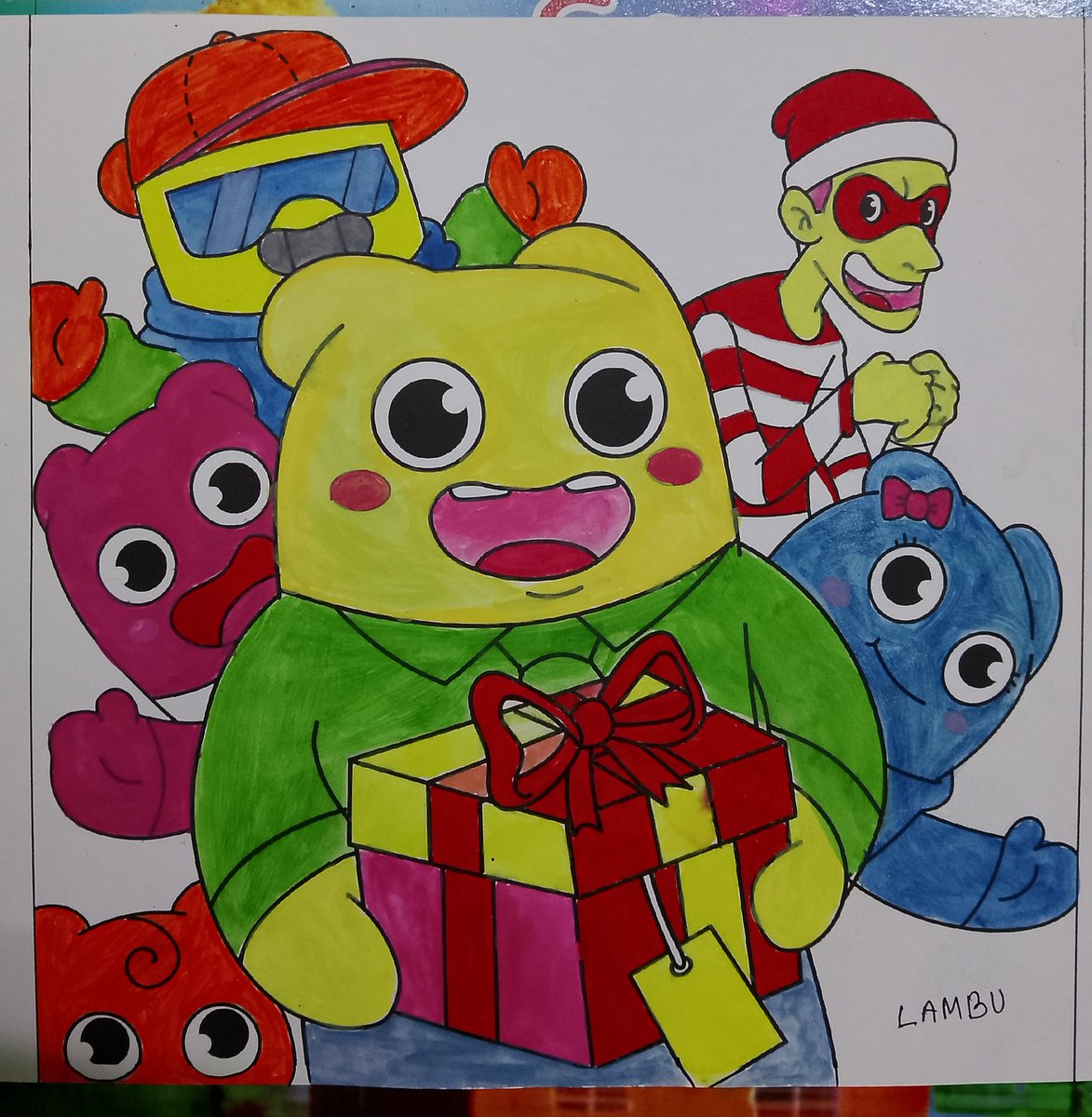 amalindu1998's tweet image. I hand drew these little guys with water colours and sketch pens 🖌️

I enjoyed coloring this because the happy character spreads positive vibes.

I hope everyone likes it 🙂🤞

#LittleGuy
