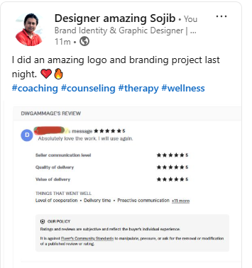 SchoolDesign1's tweet photo. I did an amazing logo and branding project last night. ❤️‍🔥 
#coaching #counseling #therapy #wellness https://t.co/4uMjZEKOa9