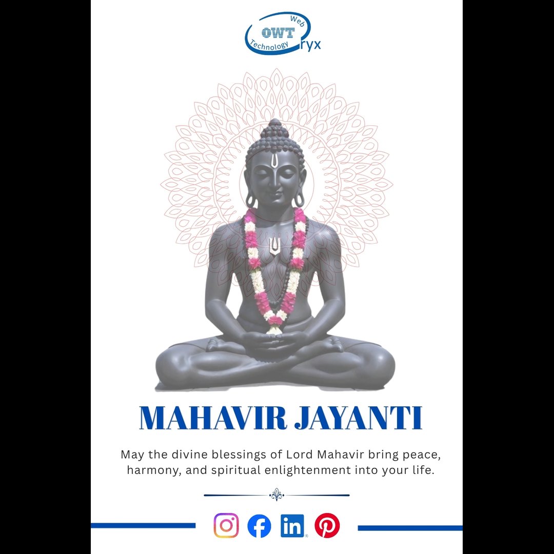 OryxWebTech's tweet photo. May the light of Lord Mahavira guide your path toward peace, kindness, and non-violence. Happy Mahavir Jayanti!
#mahavirjayanti #festival #happymahavirjayant #jainism

Visit: https://t.co/W4MIMwqg6k https://t.co/w5eFw4Zxqh