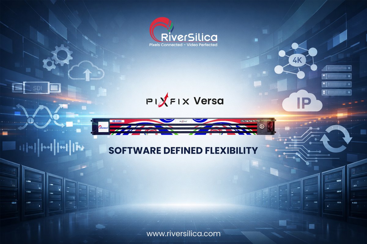 RiverSilica's tweet photo. Adapt faster with PIXFIX™ Versa. Its software-defined architecture gives you the flexibility to deploy, scale, and evolve video workflows without hardware constraints—future-ready by design.
#VideoWorkflow #SoftwareDefined #StreamingTech #MediaTech #PIXFIX #Versa #RiverSilica https://t.co/Pxf30QxXPz