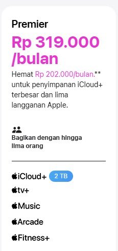 giseIIeri's tweet photo. ada yang mau sharing apple one premiere gak? 64k aja per bulan, sisa 2 slot lagi https://t.co/ZzF9Dl4y6o