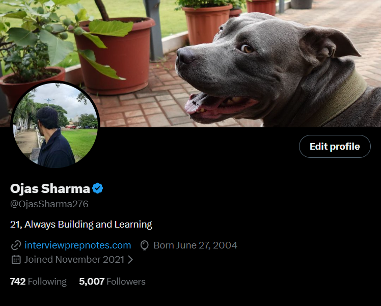 Ojas Sharma tweet media