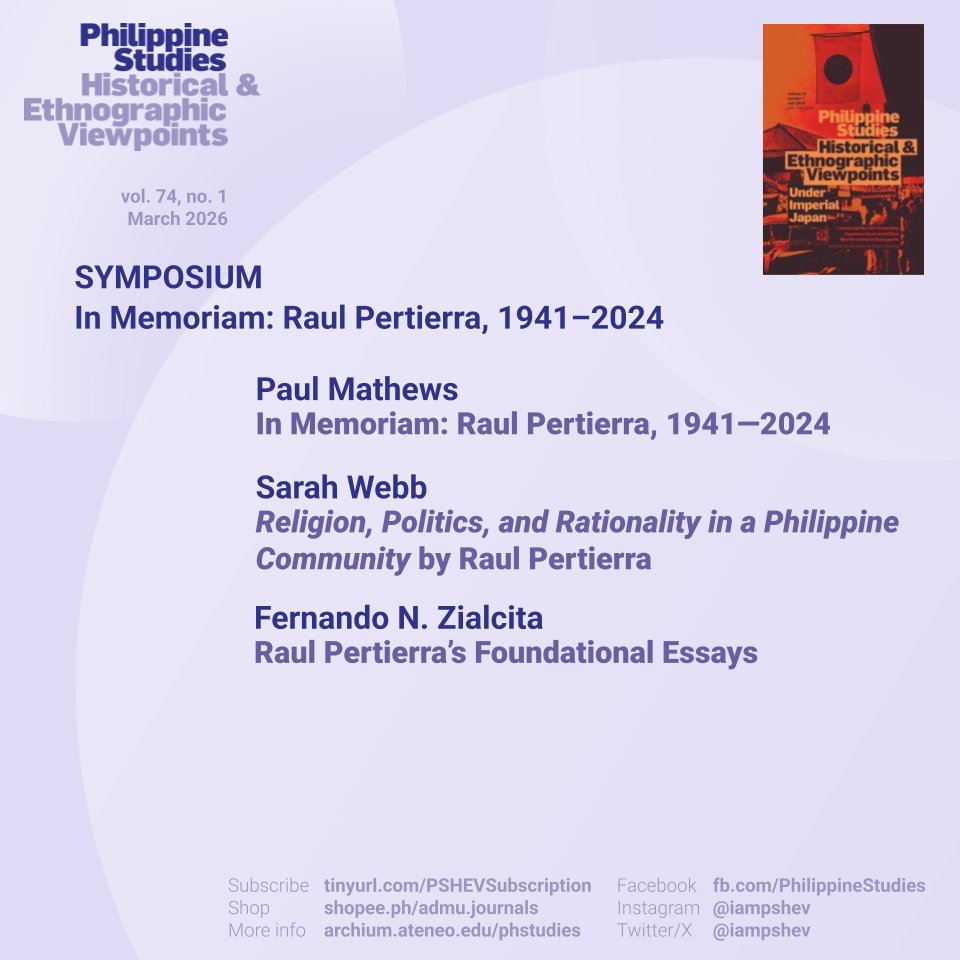 Philippine Studies tweet media