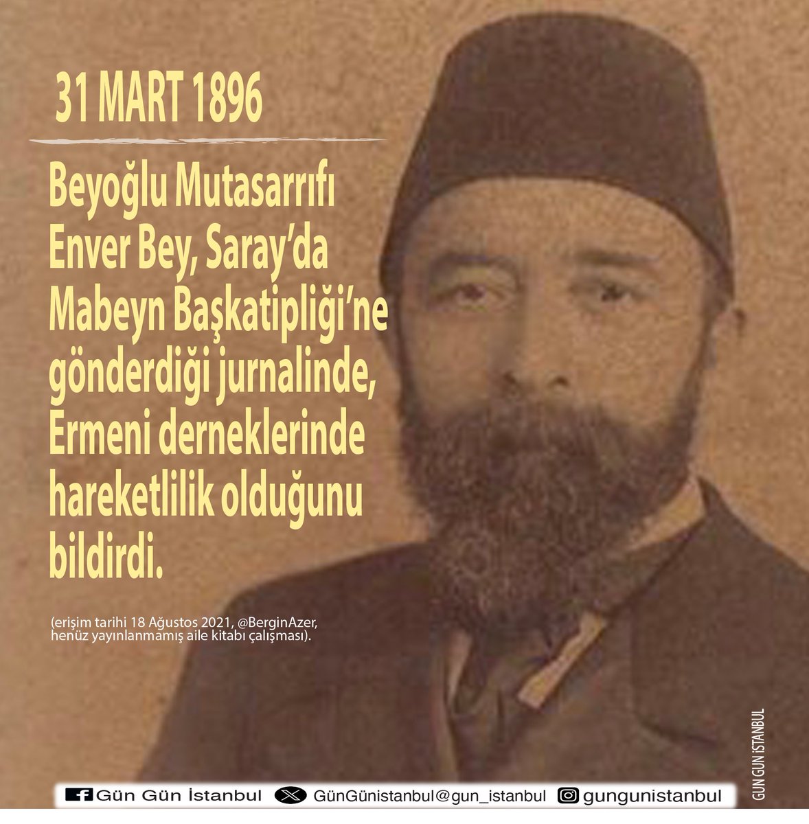 gun_istanbul's tweet photo. #I896 #EnverBey #BeyoğluMutasarrıfı #MabeynBaşkatipliği #Jurnal #Ermenidernekleri #İstanbul #İstanbulunTarihi #GünGünİstanbul @BerginAzer @yitikulke https://t.co/nIlBh8G4Uf