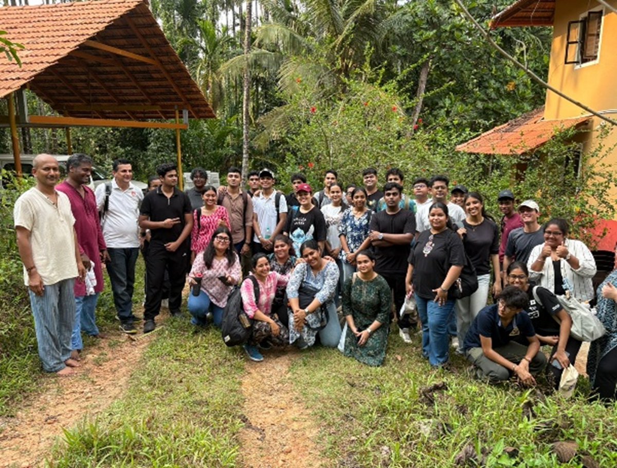 WManipal's tweet photo. Future hoteliers at the source 🌾🍽️ 38th BHM &amp; 6th MHM experiencing farm-to-fork sustainability at Magadha Vana”.
@MAHE_Manipal @ITCHotels @ITCCorpCom 
#feildtrip #MastersProgram #mhm #wgsha #MAHEManipal https://t.co/t7expMGnxe