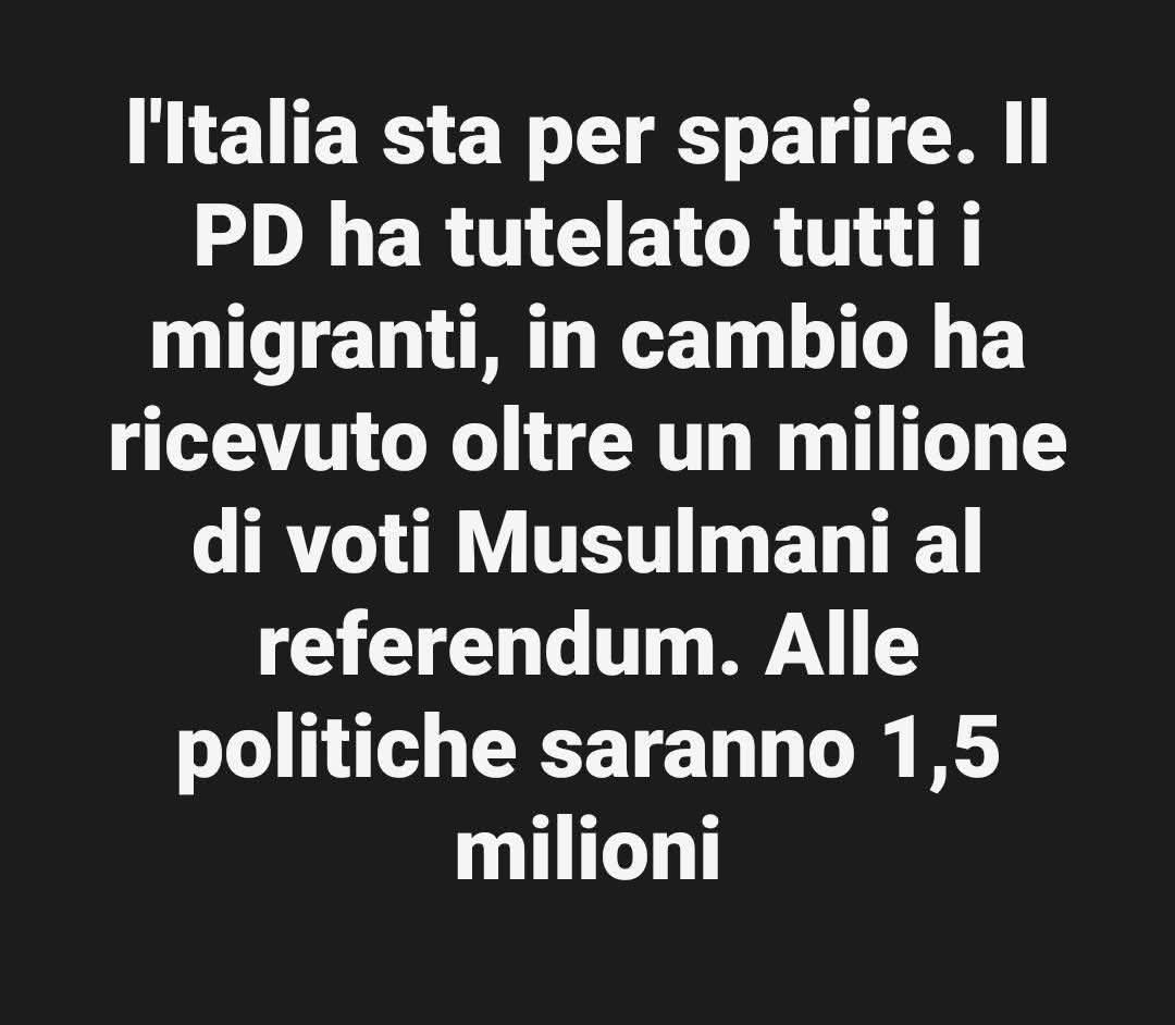 Solo questi barbari possono votare pd ecco perché sono fortemente voluti dai sinistrati.