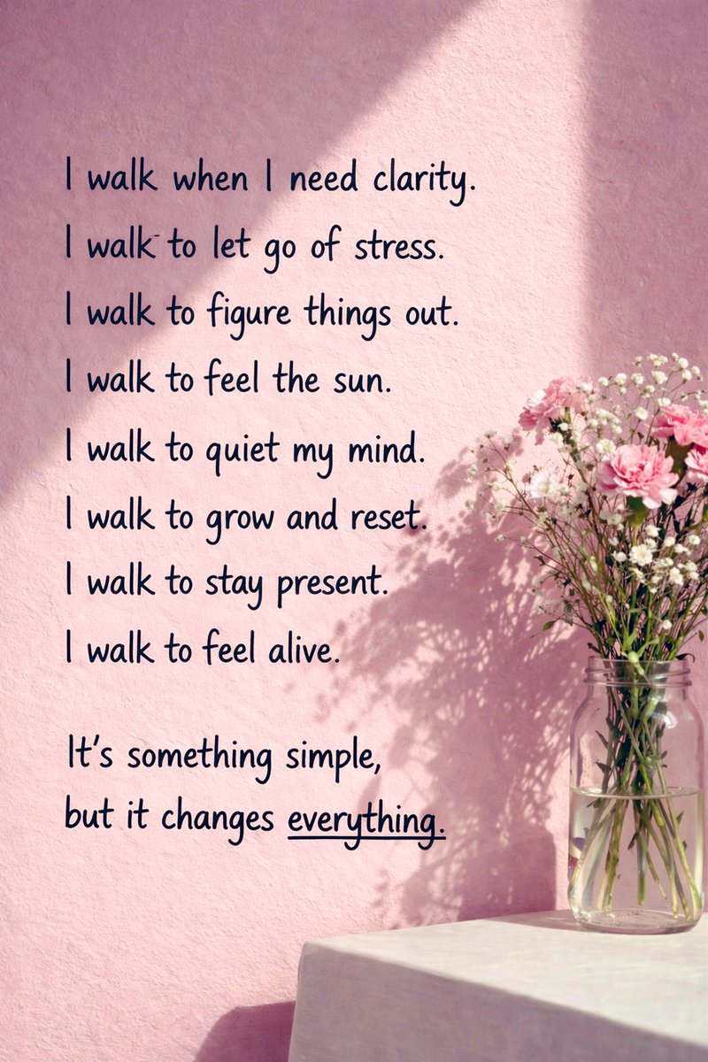 pinktearoom's tweet image. A walk won’t fix everything, but it can change your mood, clear your head and help you reset 💗🚶‍♀️✨ Fresh air, movement and a little space can go a long way 🌸☀️
#Walking #Wellbeing #HealthyHabits #Mindset #WomenOver40 #MenopauseSupport