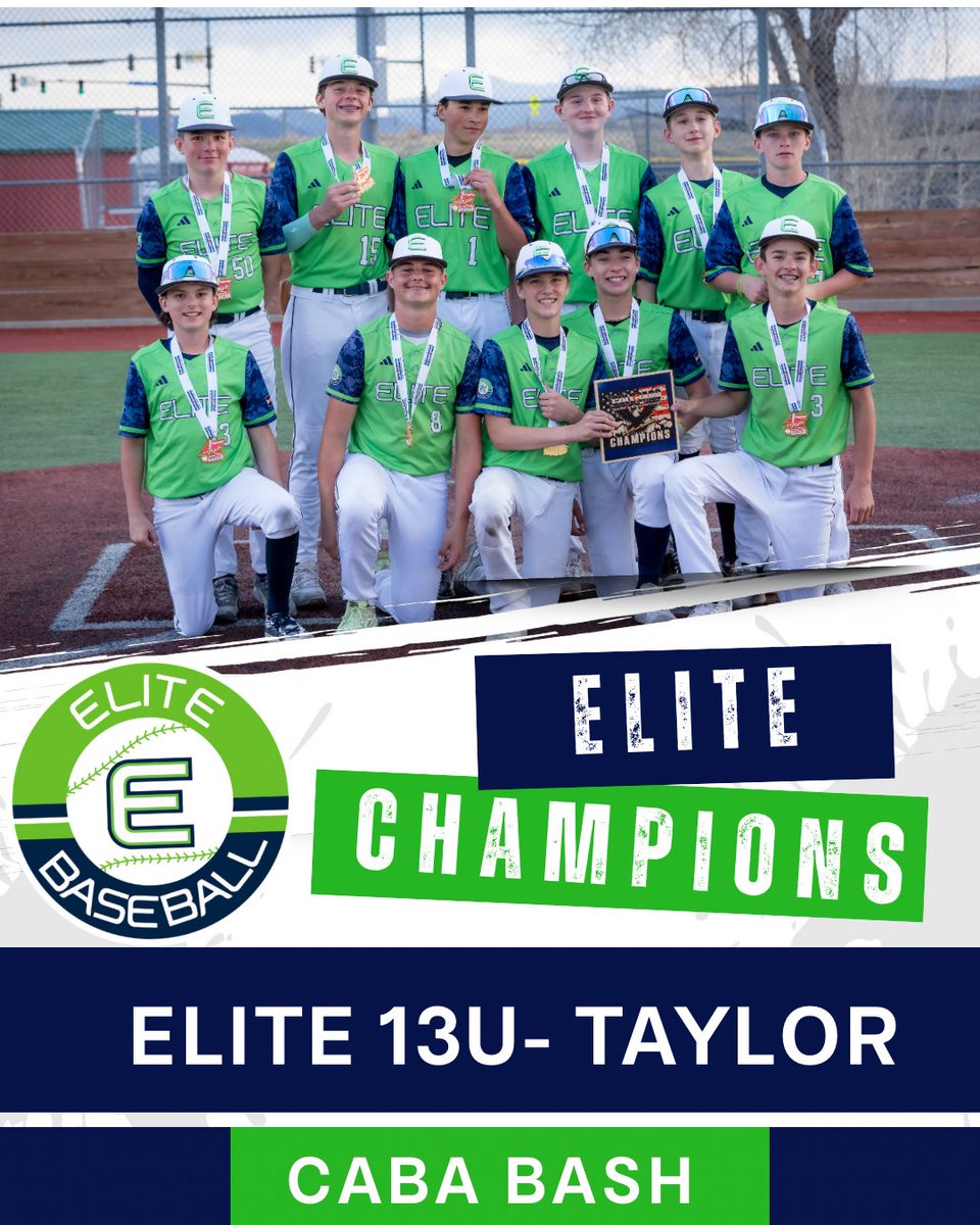 coeliteathletic's tweet photo. Big congrats to our Elite 13U- Taylor  for winning the CABA Bash Tourney! Way to go fellas! 

#beelite #trustheprocess #elitebaseball #13ubaseball https://t.co/12amjs06oP