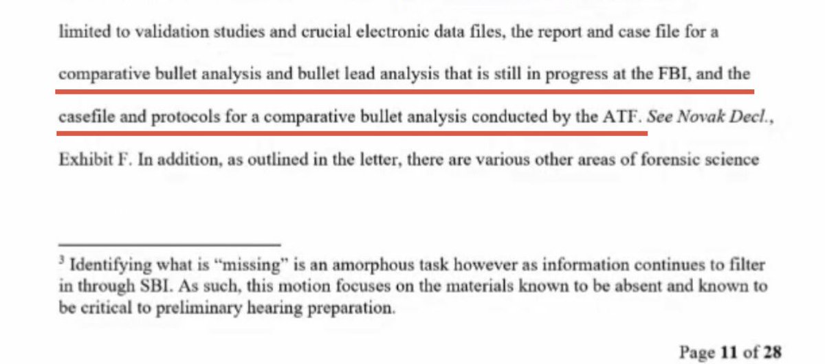 🚨The FBI’s bullet analysis is STILL IN PROGRESS! “… the report and case ...