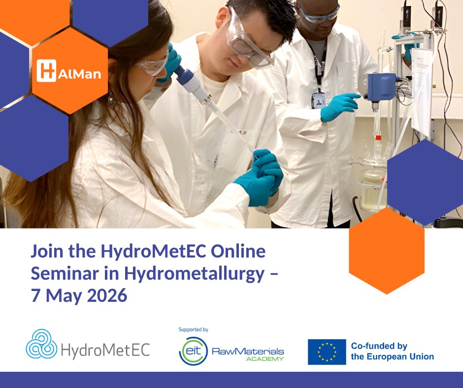halman_project's tweet photo. 𝐉𝐨𝐢𝐧 𝐭𝐡𝐞 𝐇𝐲𝐝𝐫𝐨𝐌𝐞𝐭𝐄𝐂 𝐎𝐧𝐥𝐢𝐧𝐞 𝐒𝐞𝐦𝐢𝐧𝐚𝐫 𝐢𝐧 𝐇𝐲𝐝𝐫𝐨𝐦𝐞𝐭𝐚𝐥𝐥𝐮𝐫𝐠𝐲 – 𝟕 𝐌𝐚𝐲 𝟐𝟎𝟐𝟔. 📌 Learn more: https://t.co/Phxng97CWf
📢 Register by 5 May 2026: https://t.co/X2V59XxNOI https://t.co/h6th7Y2ekT