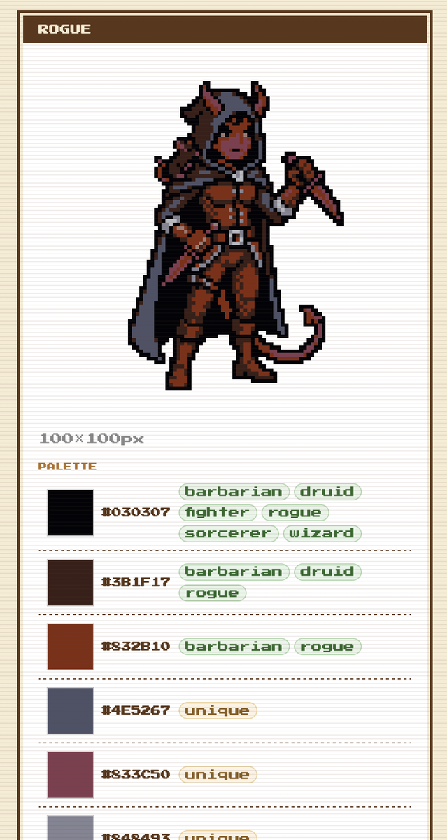 Created an add-hoc page for checking colors in the sprites that are "outlaws" for a common palette.