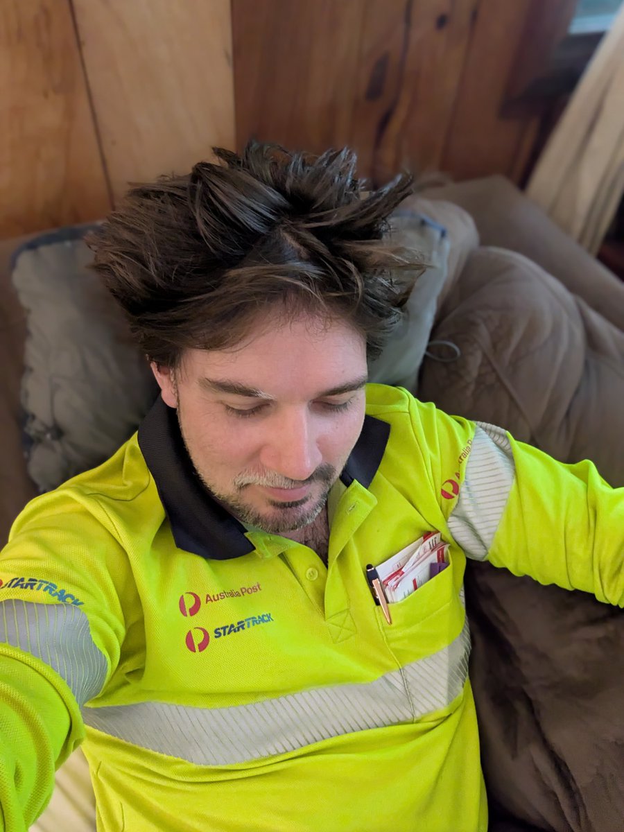 Getting the most cooked helmet hair.