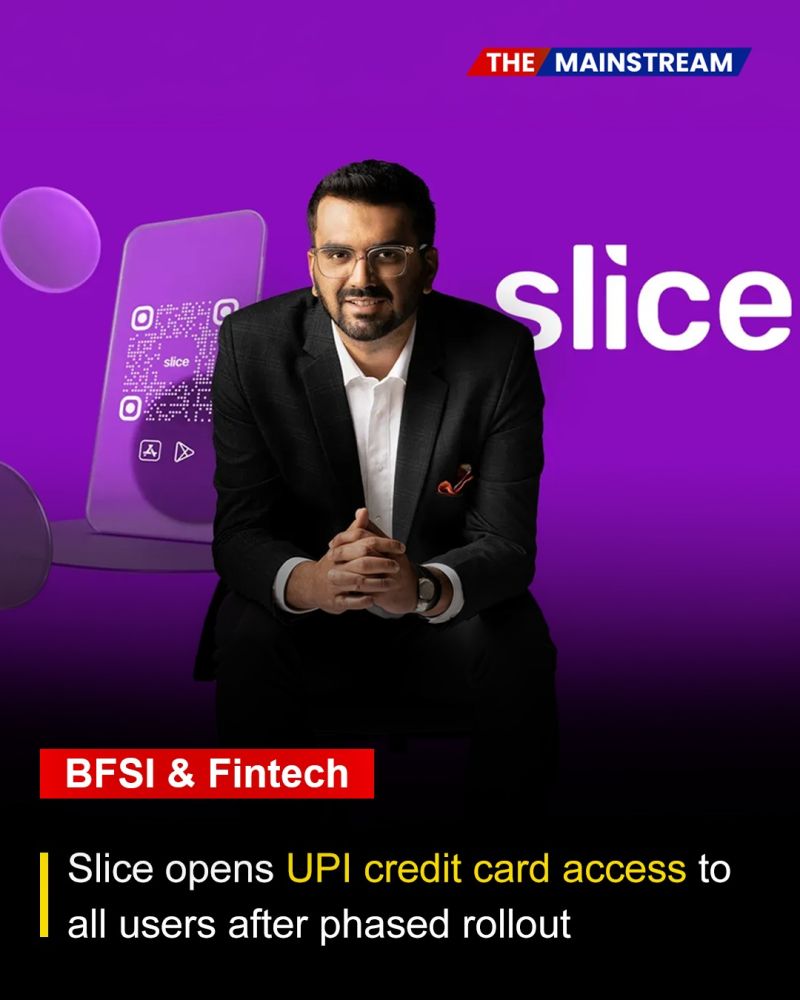 TheMainstream7's tweet image. Bengaluru-based fintech slice has expanded access to its UPI-powered credit card, making the product available to all users after an initial invite-only rollout that began in 07 2025.

Click here to read the full story:
lnkd.in/ddjxi92Z

#TheMainstream #FintechIndia #UPIC