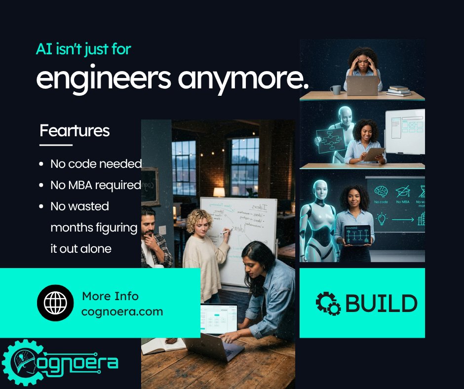cognoera's tweet image. 🤖 AI isn't just for engineers anymore.

Creators. Founders. Dreamers.
Your AI co-founder is here. 🚀

No code. No MBA. No waiting.
Just your idea + AI = a real startup.

🌐 cognoera.com

#AIInnovation #TechStartup #BuildWithAI #CognoEraAI #FutureOfWork