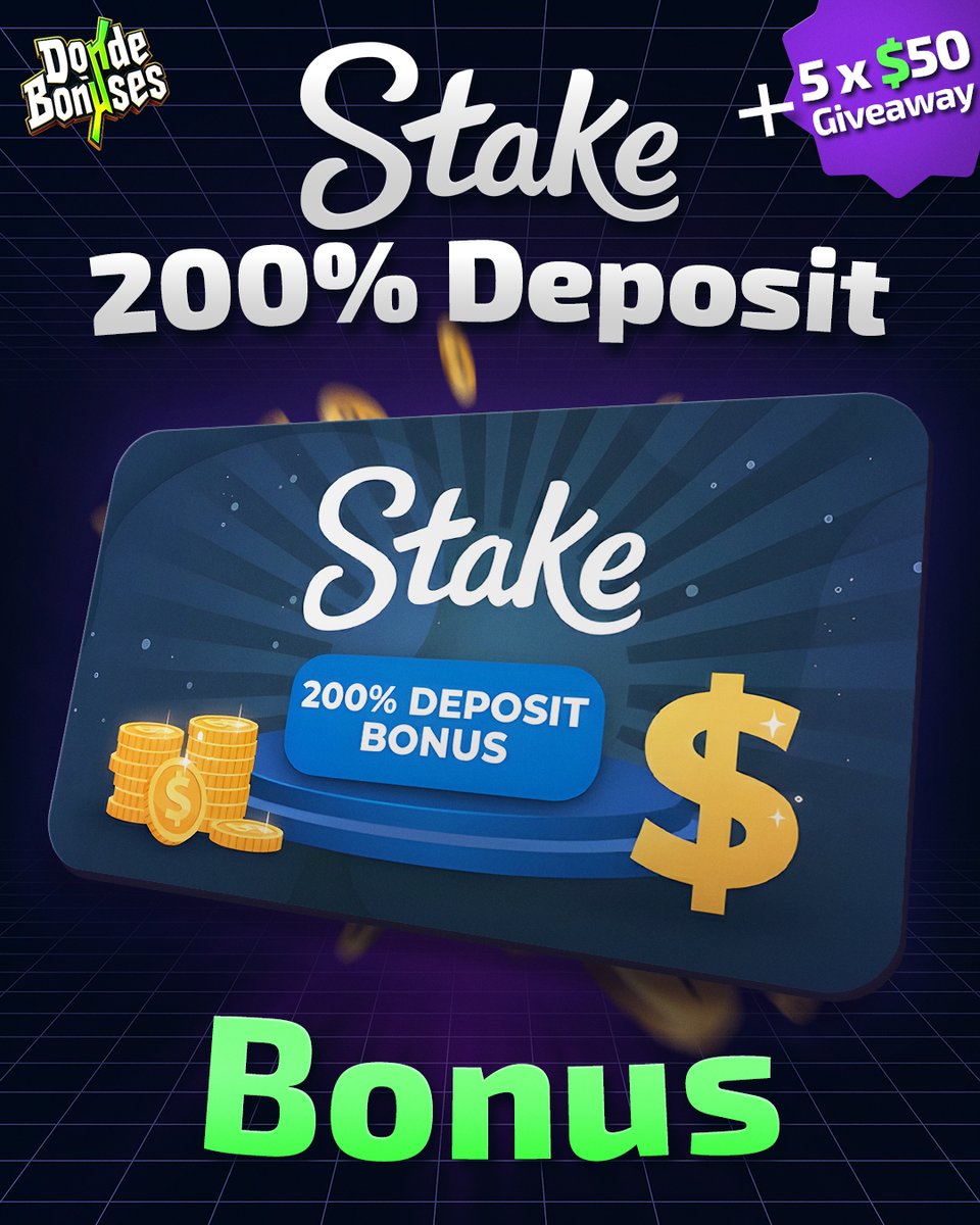 💸 200% DEPOSIT BONUS 💸

Sign up on Stake using code 'DONDE' and get 200% EXTRA on your first deposit🔥💎

Join the Discord &amp; open a ticket for details 🎟️ 👉discord.gg/donde

🔥 DONDEBONUSES $250 GIVEAWAY 🔥

1. RT + FOLLOW + TAG 2 FRIENDS
2. Sign Up With Code 'Donde' On
