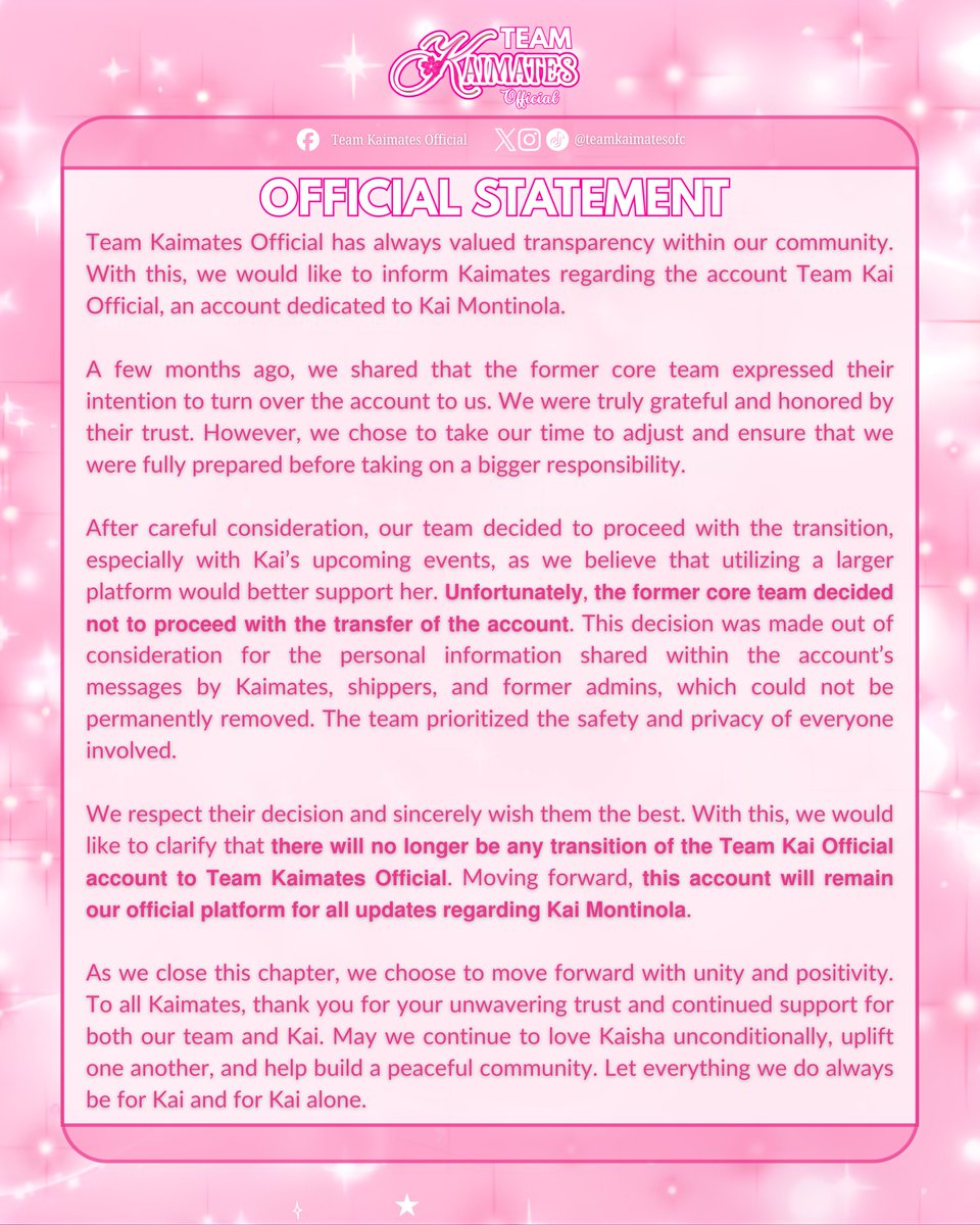 TEAM KAIMATES OFFICIAL tweet media