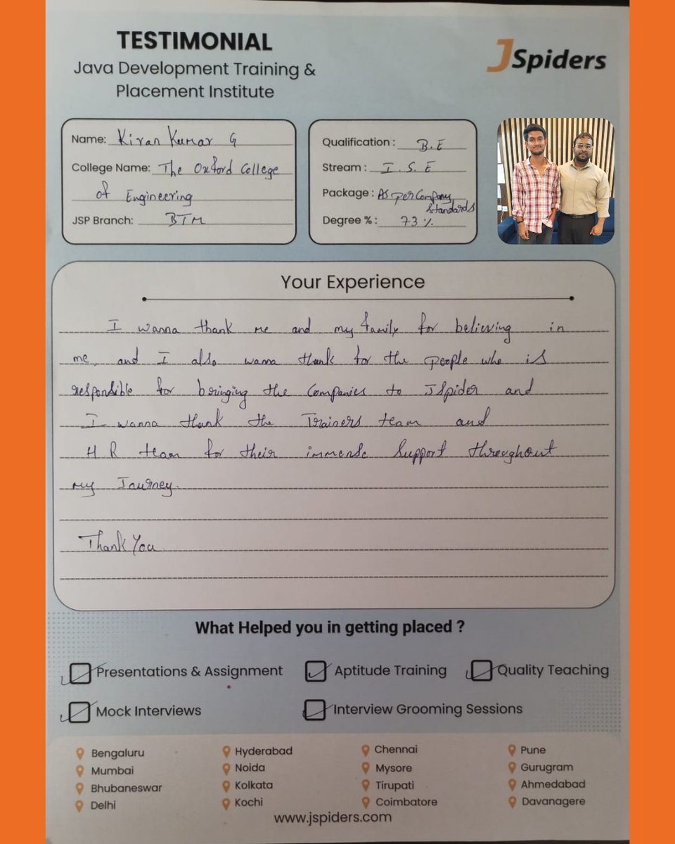 QSpiders, JSpiders & PySpiders BTM Layout tweet media