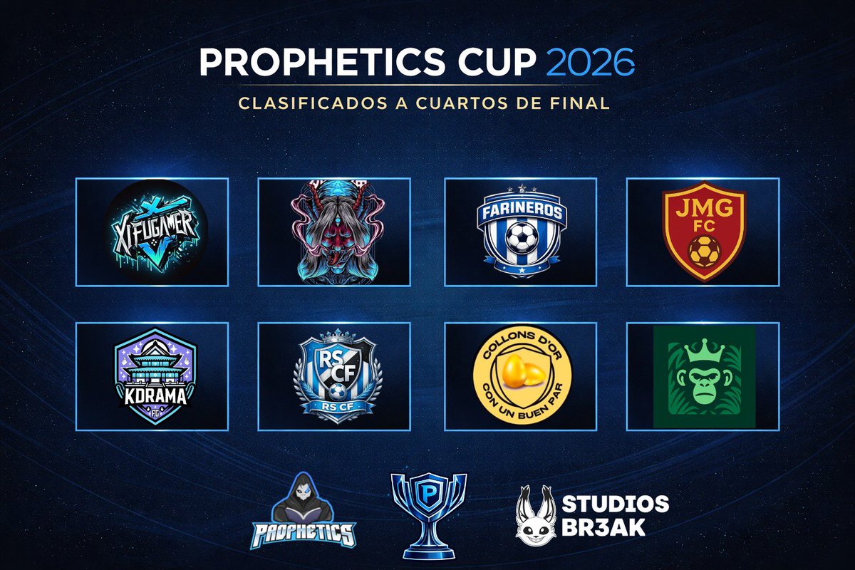 CLASIFICADOS A CUARTOS DE FINAL:
<a href="/Xifu_Gamer/">xifugamer</a>
<a href="/Punks_FC_Ea/">Punks</a>
<a href="/LosFarineros/">Los Farineros</a> 
<a href="/fc_jmg/">JMG FC</a> 
<a href="/KDRAMAFC10/">K-DRAMA FC</a>
<a href="/robersauracf/">RoberSaura CF</a>
<a href="/CollonsdOr/">Collons d'Or</a>
<a href="/LJungla5973/">La jungla</a>

MUCHA SUERTE A TODOS 💪🏻