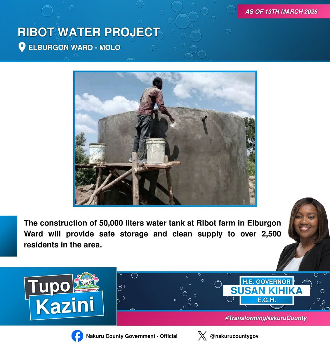 Sirkonz's tweet image. Reducing non-revenue water through leak detection and system upgrades
#KihikaInAction #MakingNakuruWaterSufficient #EfficiencyMatters