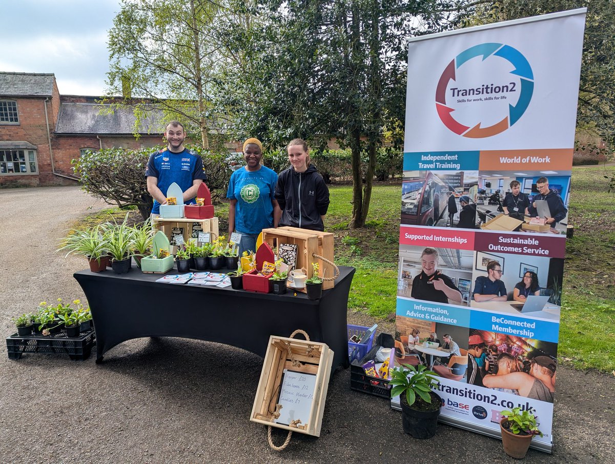 T2Derby's tweet photo. 🌿 We’re at Elvaston Castle today until 3pm!
Pop by our college enterprise stall for:
🪴 Plants
📦 Wooden crates
🎨 Mosaic planters
All handmade by our learners 💚
#SupportLocal #ElvastonCastle #CollegeEnterprise https://t.co/qR7y5BH6yS