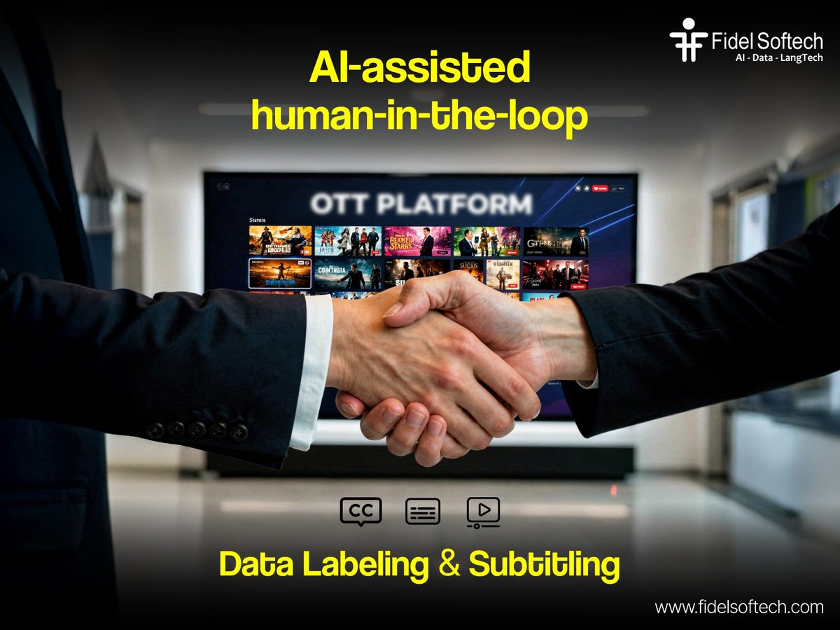 Fidel has partnered with a leading OTT platform to deliver data labeling and subtitling across Indian regional languages - starting with Tamil. Powered by our AI-assisted, human-in-the-loop approach, we ensure both scale and quality.

#AI #Localization #Subtitling #DataLabeling
