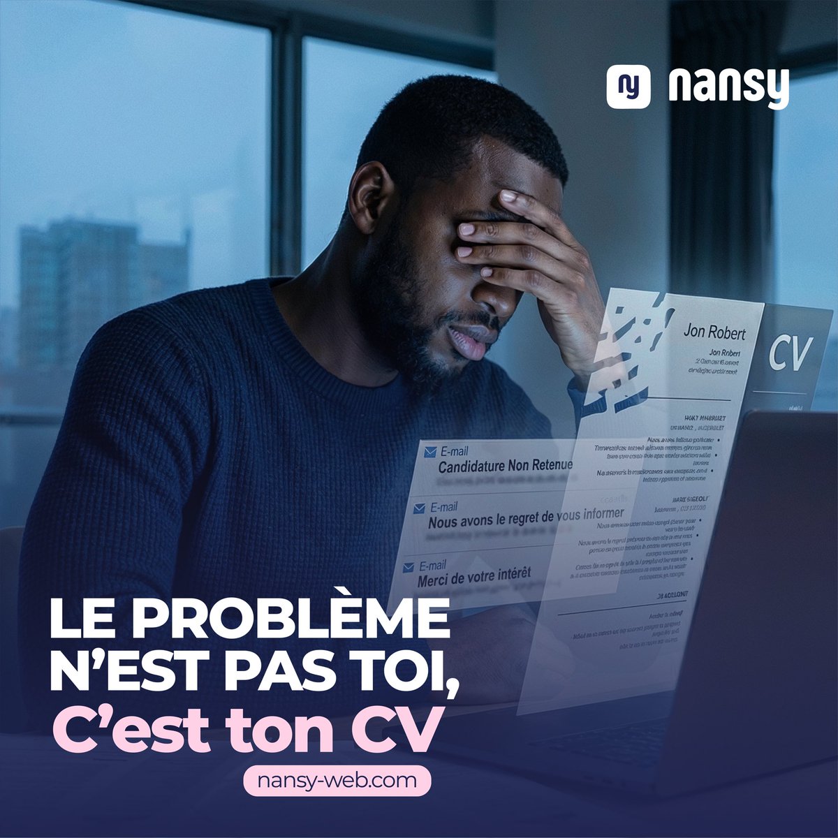nansyapp's tweet photo. -Toi : envoie 47 CV en 2 semaines -Recruteurs : "Candidature non retenue" -Toi : 😐

Spoiler : c'est pas toi le problème. C'est que ton CV était le même pour les 47 postes.

NANSY adapte ton CV à chaque offre en quelques secondes, Lettre de motivation inclus. Excuses exclues. 😏

#débloquestacarrière #emploi #carrière #IA #rechercheemploi #CV #IAAfrique #TechAfrique #Recrutement #JobSeeker