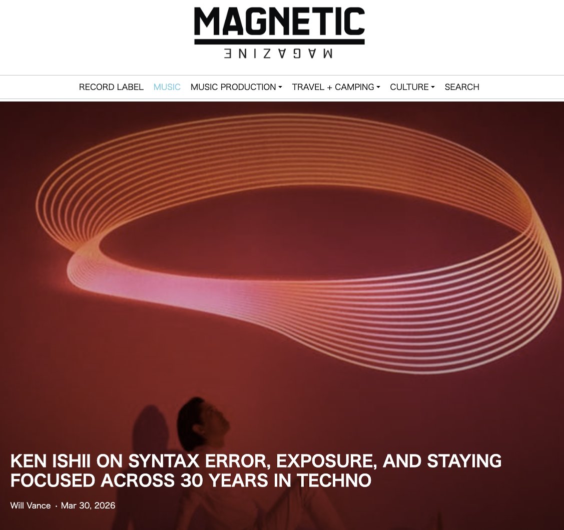 Ken Ishii ケンイシイ tweet media