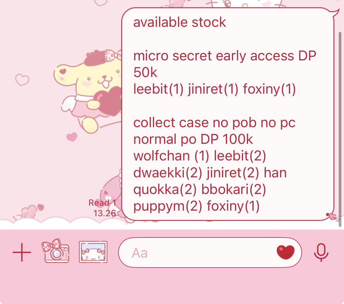 🐥sana || Jastip Korea Jepang Persod tweet media