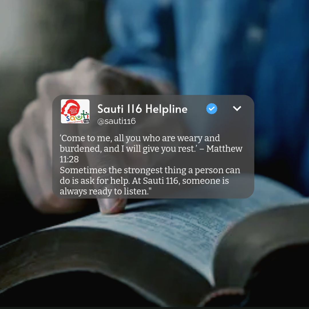 sauti116's tweet image. Life can get heavy sometimes. If you’re feeling tired, overwhelmed, or burdened, remember you don’t have to carry it alone. 🤝💙
Someone is ready to listen. Someone cares.
@Mglsd_UG @PoliceUg @StateHouseUg 
#Sauti116 #YouAreNotAlone #ReachOut #Hope #MentalHealthMatters ✨