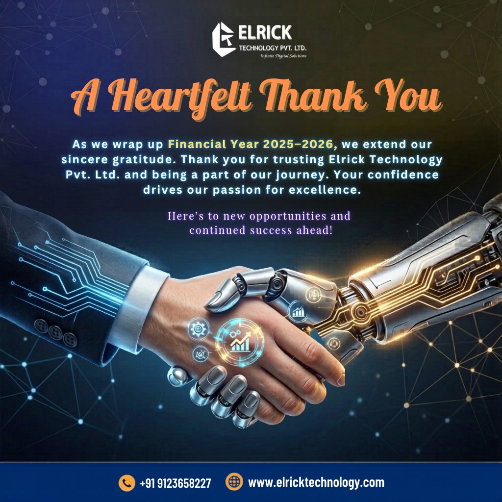 elricktech's tweet photo. ✨ A Heartfelt Thank You! 🤝
At Elrick Technology Pvt. Ltd., we don’t just build digital solutions—we build lasting relationships. 💡🚀
#ThankYou #Gratitude #ElrickTechnology #FY2025 #BusinessGrowth #DigitalTransformation https://t.co/Y7FcAUx3wg