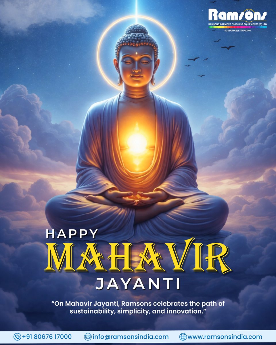 ramsonsindia_'s tweet image. On the auspicious occasion of Mahavir Jayanti, may the teachings of peace, simplicity, and truth inspire growth and positivity in all that we do.

#mahavirjayanti #ramsons #sustainability #innovation #makeinindia