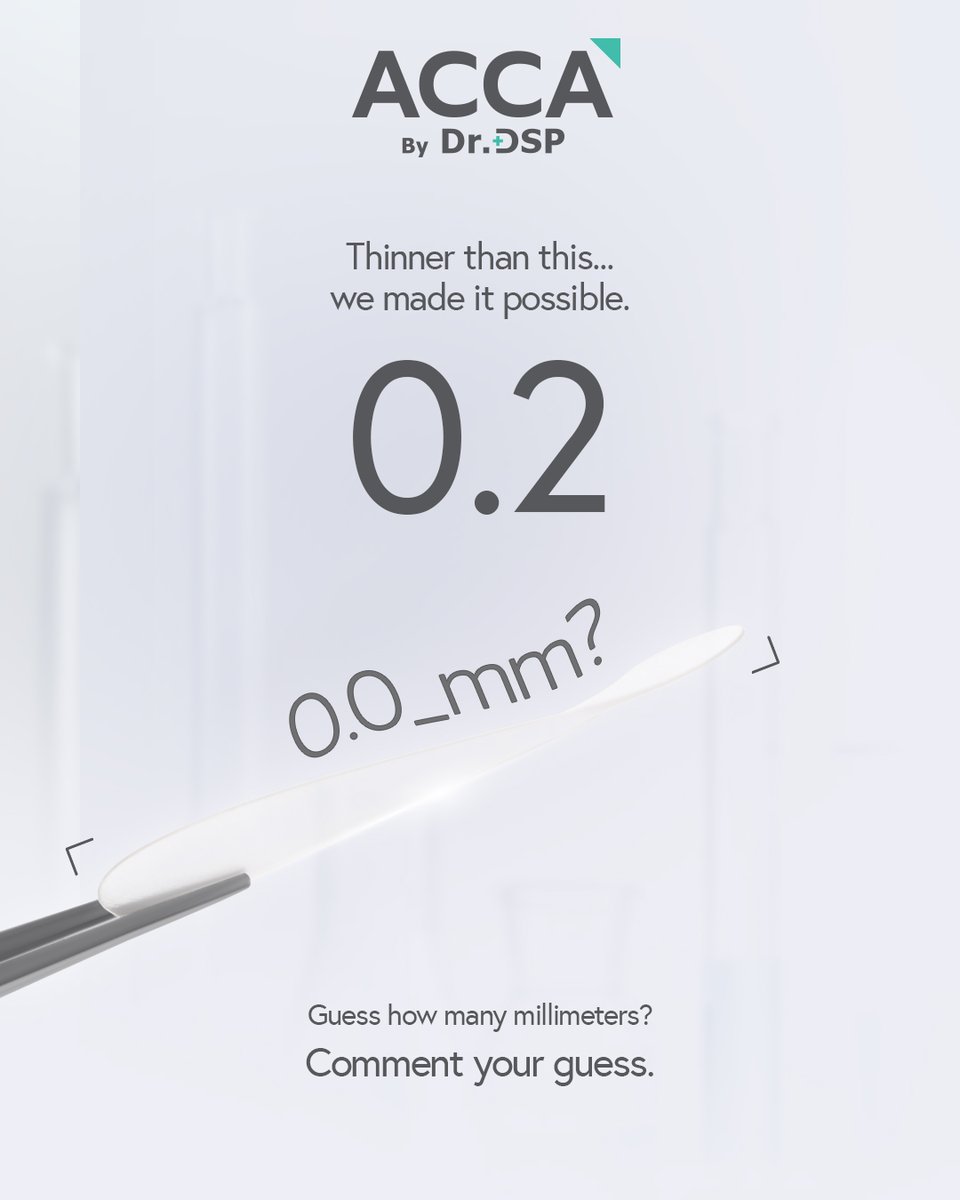 ACCA_by_DrDSP's tweet image. บางเฉียบแค่ไหน…ลองมาทายกัน 👀
.
ร่วมสนุกทายความบางของผลิตภัณฑ์ใหม่
ก่อนเปิดตัวอย่างเป็นทางการเร็ว ๆ นี้
.
ผู้ที่ทายได้ใกล้เคียงที่สุด
รับรางวัลพิเศษ “แผ่นแปะสิว” จำนวน 10 รางวัล
.
ประกาศผลวันที่ 2/3/26
ร่วมสนุกได้ตั้งแต่วันนี้ แล้วมาดูกันว่าใครจะทายได้แม่นที่สุด
.
#ACCA