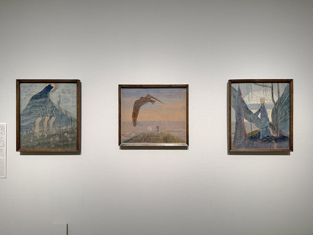 InternetMuseum's tweet photo. 【“見る音楽”】
音楽形式をそのまま絵画に取り込んだ作品群。
展示室では“音”と“絵”が交差する体験も。
国立西洋美術館「チュルリョーニス展 内なる星図」　6月14日まで
https://t.co/6HA6EzZjvT https://t.co/UWXqjfwPLM