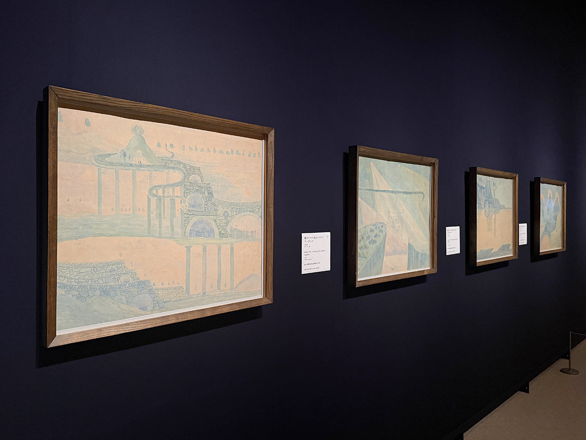 InternetMuseum's tweet photo. 【“見る音楽”】
音楽形式をそのまま絵画に取り込んだ作品群。
展示室では“音”と“絵”が交差する体験も。
国立西洋美術館「チュルリョーニス展 内なる星図」　6月14日まで
https://t.co/6HA6EzZjvT https://t.co/UWXqjfwPLM
