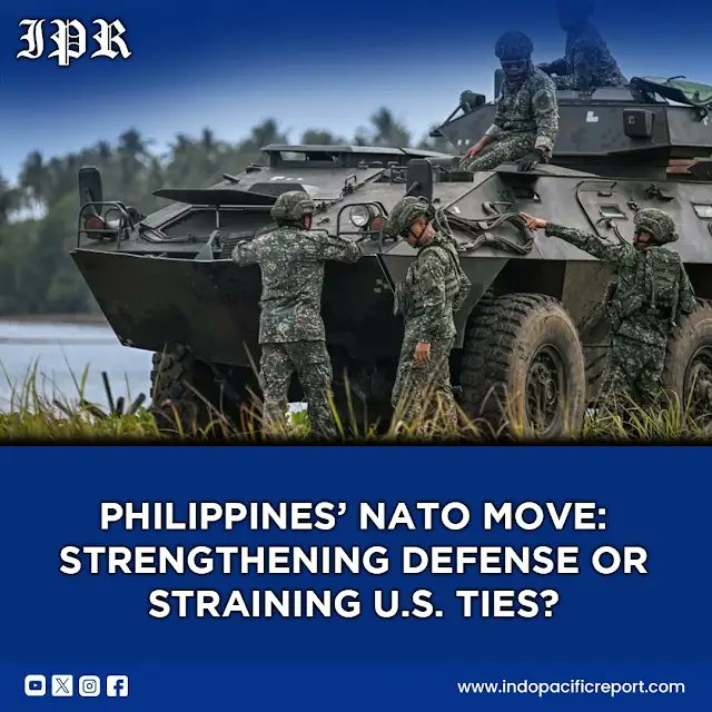 pacific_reports's tweet image. The Philippines is exploring broader defense ties with NATO while balancing its U.S. alliance, seeking European expertise without undermining existing commitments. 
#IndoPacificreport #PhilippinesDefense #NATOPartnership #USPhilippinesAlliance #IndoPacificSecurity #SouthChinaSea