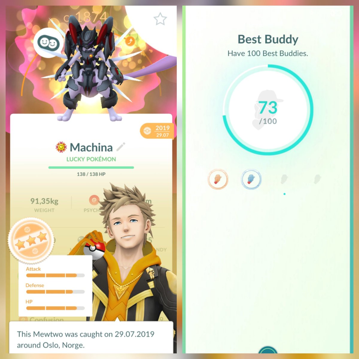 jenssen_lise's tweet image. Best Buddy number 73. My favorite Pokemon 😍😍😍#pokemongo #pogo #BestBuddy