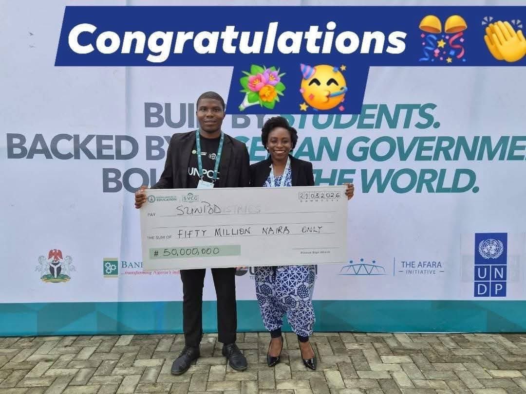 Innovation Excellence: KWASU Student Secures #50 Million Federal Venture Capital Grant

Congratulations to Emmanuel Aanu Ajayi, a 500-level Electrical and Computer Engineering KWASU <a href="/KwasuOfficial/">KWARA STATE UNIVERSITY, MALETE</a> student for winning a #50 million Federal Ministry of Education Student Venture