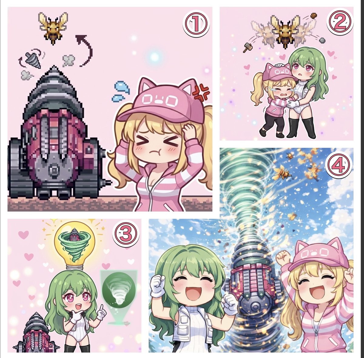 GoddessMecha's tweet photo. ドリルマシン × トルネード 🌪️

Goddess MechaのDiscordで
ユーザーさんからいただいたアイデアを
実際に試作してみました。

面白そうな連携スキルのアイデアがあれば
ぜひ気軽に教えてください！

#devlog #gamedev #ゲーム開発 #ドット絵 https://t.co/cPqiY2gQDN