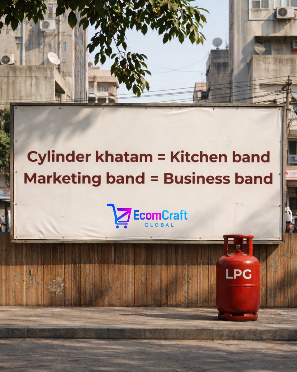EcomCraftGlobal's tweet photo. Jab cylinder khatam hota hai toh kitchen band ho jata hai…
waise hi jab marketing band hoti hai, business bhi ruk jata hai.Growth ko kabhi rukne mat do 🚀
Sahi strategy ke saath business hamesha “on” rakho.— EcomCraft Global #EcomCraftGlobal https://t.co/uxTS6mV8uj
