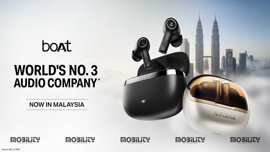 mobilitymag's tweet photo. The waves have reached Malaysia! 🌊🇲🇾 boAt officially launches its global audio portfolio in the region.
𝐊𝐧𝐨𝐰 𝐌𝐨𝐫𝐞 👇
https://t.co/9gcgiMs4PP
@RockWithboAt #boAt #MalaysiaTech #SmartAudio #WirelessFreedom #boAtLife @mobilitymag @SwapanR56454932 #MobilityMagazine https://t.co/OyOlSdjm5L